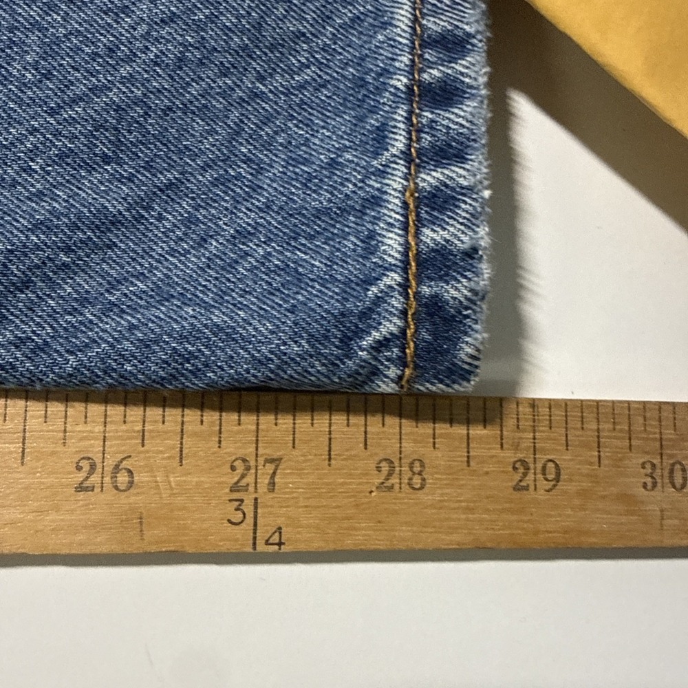 Levi's Premium Womens Distressed 90's 501 Blue Jeans Size 25x30 Button Fly - Picture 11 of 11